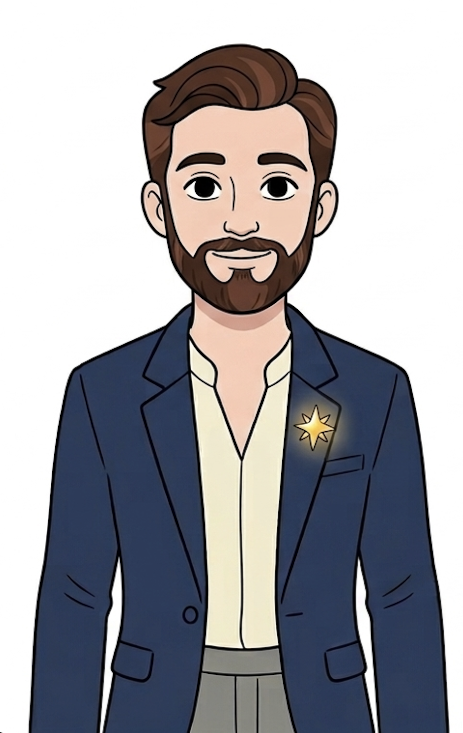 Portrait illustré de Mathieu, ingénieur · enseignant