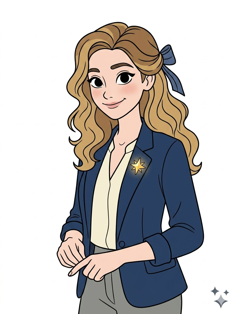Portrait illustré de Roxane, enseignante · reconvertie