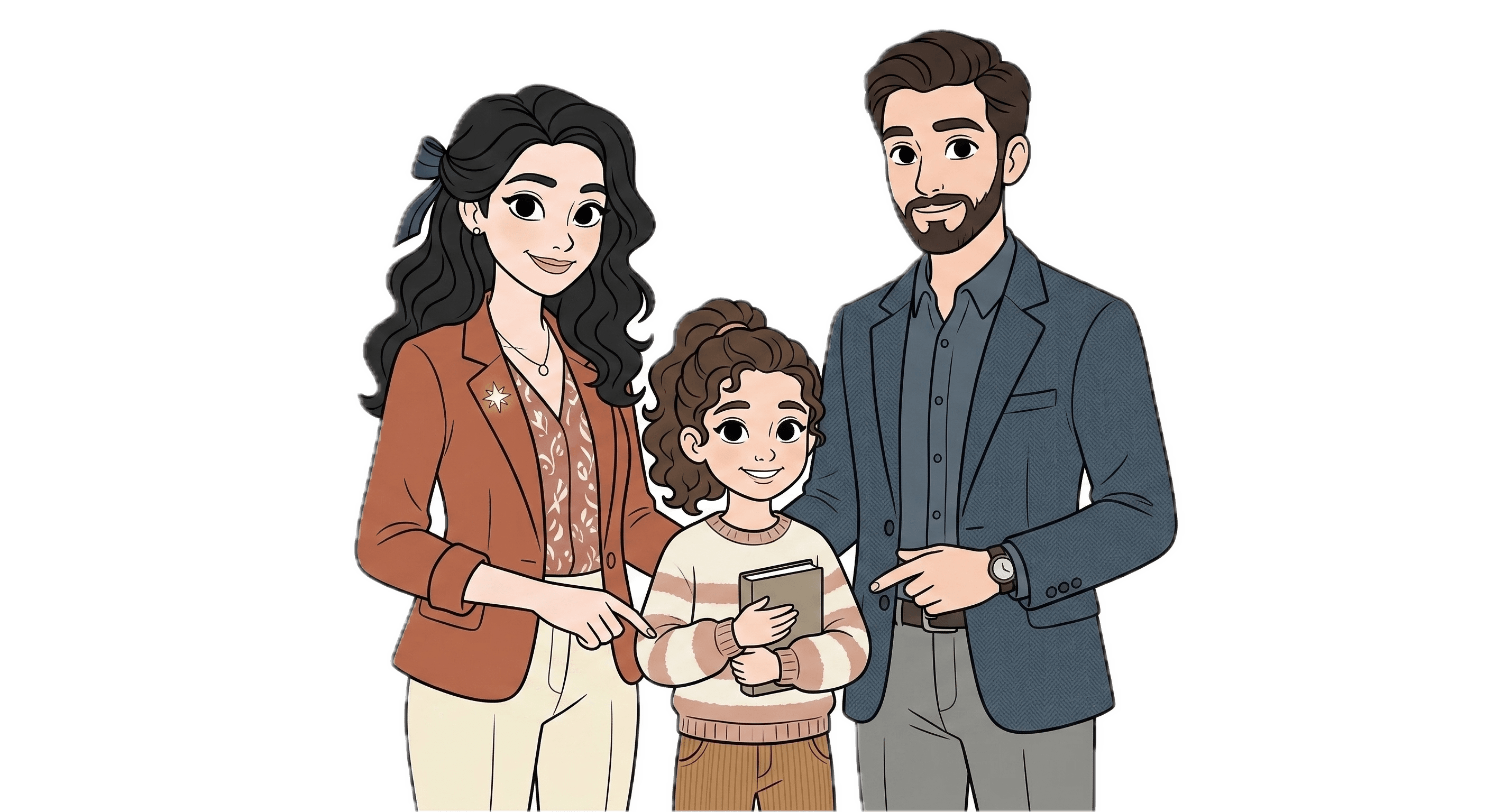 Une famille qui apprend ensemble